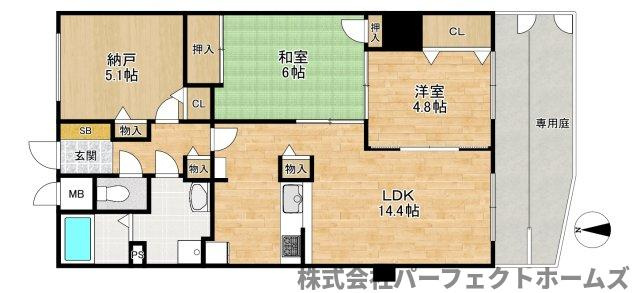 ベル・アーバニティ樟葉の間取り
