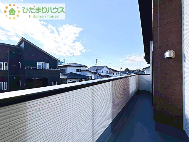 【バルコニー】 | 牛久市田宮町27期　新築戸建 | あたたかな光が差し込む、南向きのバルコニー(#^^#)