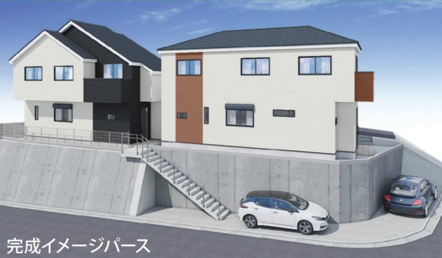 横浜市港南区上永谷１丁目 新築戸建て【仲介手数料無料】の外観パース