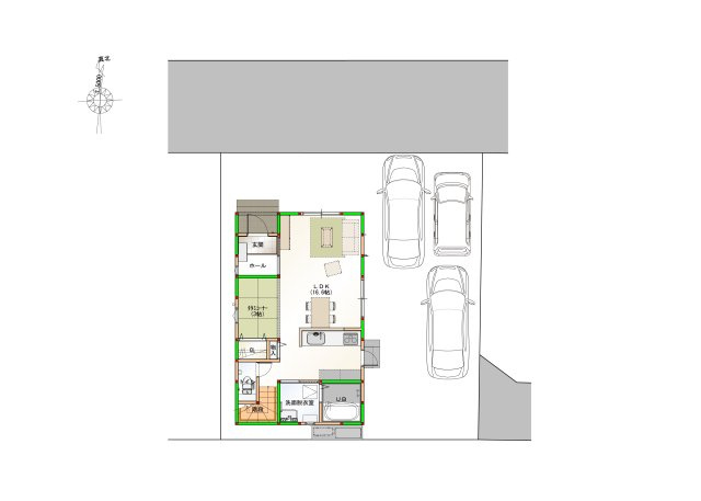 【区画図】 | 吾川郡いの町枝川/2区画 | 東区画