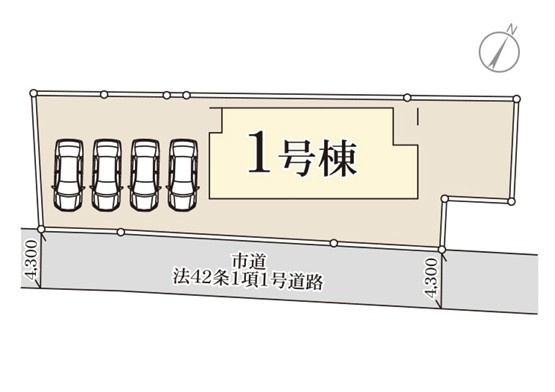新築　桐生第27相生町　1号棟　Livele Garden.Sの区画図|全1区画の物件です。土地は広々約109坪。