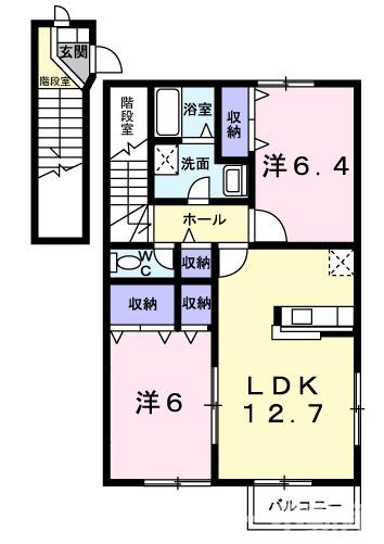 メゾン　グレイスフル　Ａの間取り