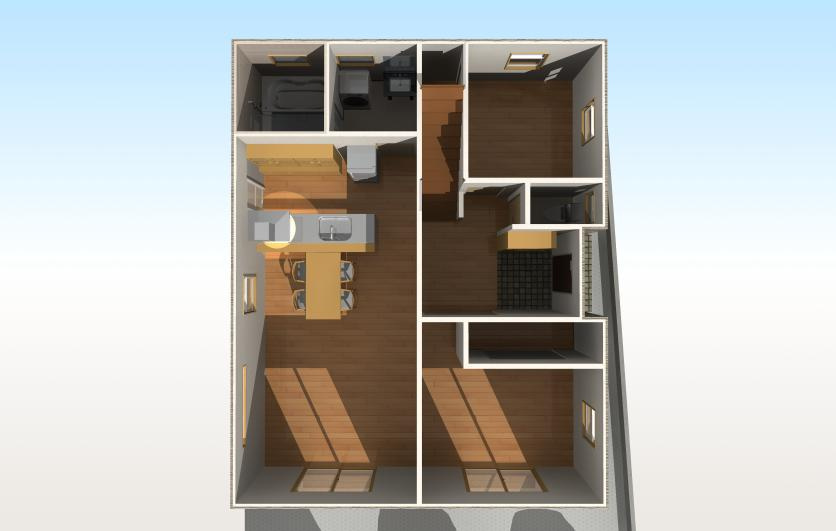 高知市鴨部　新築戸建ての前面道路含む現地写真