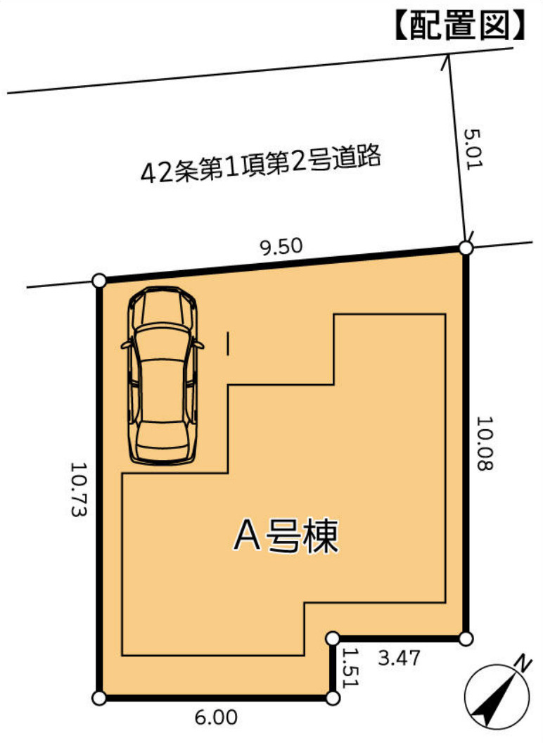横浜市戸塚区平戸1丁目 新築戸建て【仲介手数料無料】の区画図