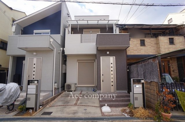 【外観】 | 東大阪市花園東町1丁目 | 【築浅、令和2年築☆前道幅員6ｍ♪2階建て♪】ローン返済目安：月々約78542円（頭金0円、変動金利0.875％、返済期間40年、ボーナス払い無しで試算しています）