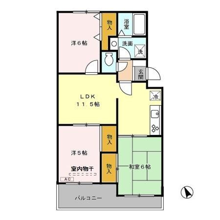 ヴァンベール神山Ⅱの間取り