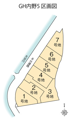 【区画図】 | ガーデンヒルズ内野5 | 全7区画