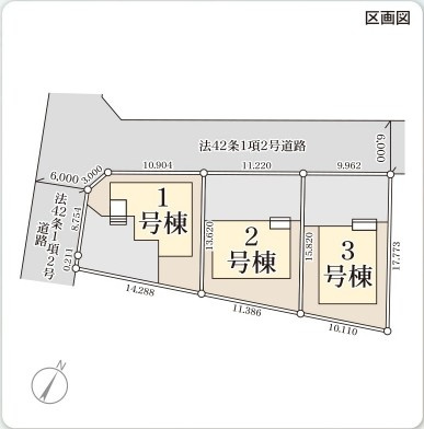 盛岡市下米内１丁目の区画図