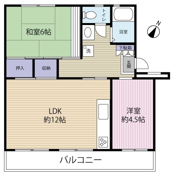 キレイで使いやすい２ＬＤＫ。
