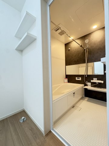 新築戸建・新築建売　郡山市富久山町9期　明健小・明健中の浴室|浴室暖房乾燥機付きでカビの発生を抑制してくれます！