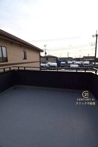 リーブルガーデン  大洗町五反田　3期　2のバルコニー|日当たり良好なバルコニーです。気分転換に出るだけでも、晴れた日にお洗濯物やお布団を一気に干すのも気持ちがいい♪