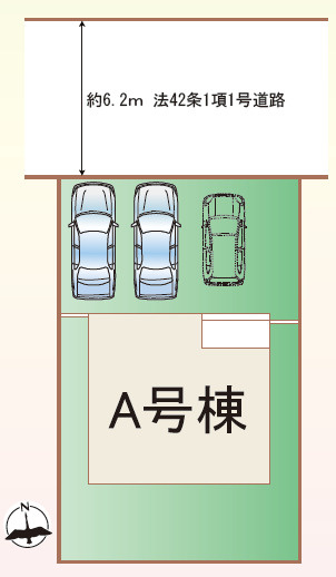 【区画図】 | 高砂市阿弥陀町魚橋（全1棟）A号棟 | A号棟です。