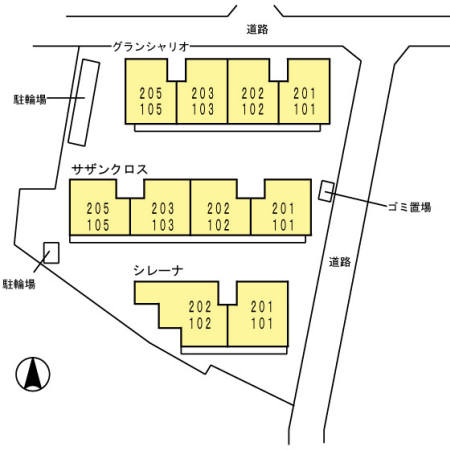 サザンクロスの区画図