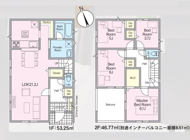 【間取り】 | 糟屋郡志免町東公園台1丁目第1　1号棟（全3棟）【仲介手数料無料・0円】 | 平日、土日祝日もお好きな日時にご見学可能です。お気軽にお問合せ下さい。