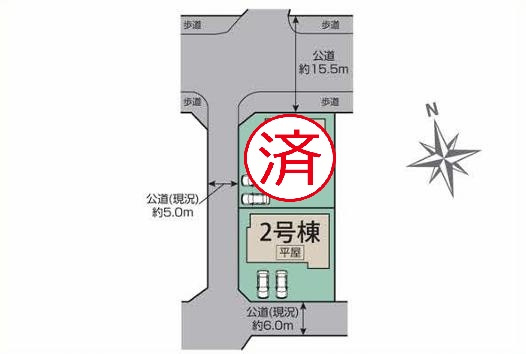 土浦市天川1丁目3期　新築戸建　2号棟の区画図
