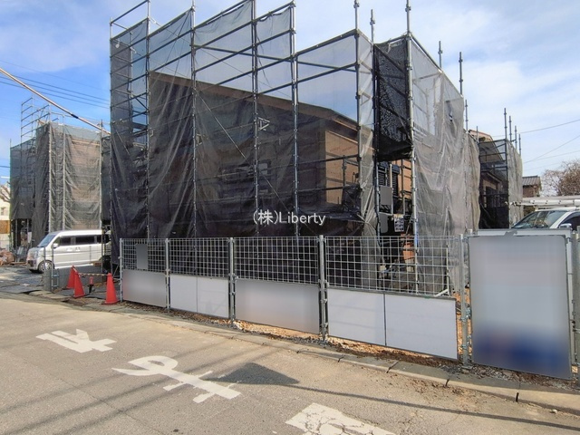 土浦市天川1丁目3期　新築戸建　2号棟の前面道路含む現地写真