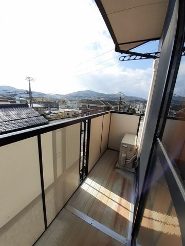 ハピネスヒルＡのバルコニー|陽当たり良好なバルコニーです