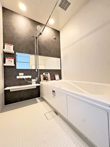 新築戸建・新築建売　郡山市富久山町9期　明健小・明健中の浴室|浴室乾燥機付きでカビの発生を抑制してくれます！浴室を清潔に保つことができます！