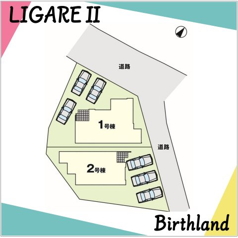 新築戸建・新築建売　郡山市富久山町9期　明健小・明健中の区画図|駐車スペース3台可能です！（車種による）
