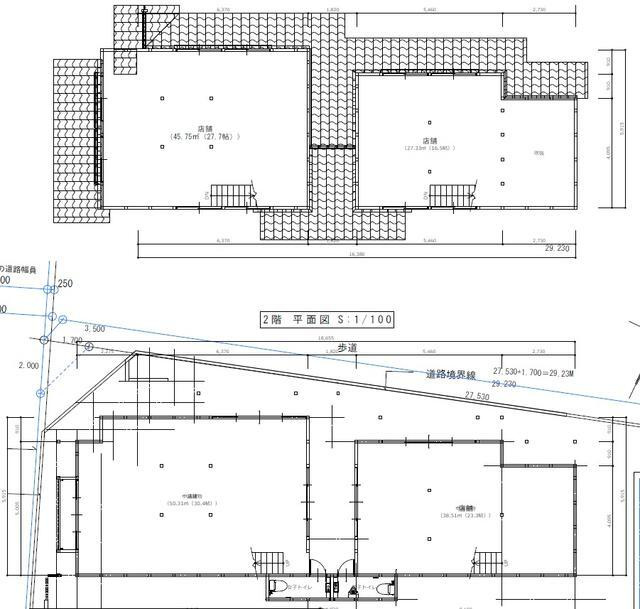 近江八幡市新町２丁目の店舗一部の間取り