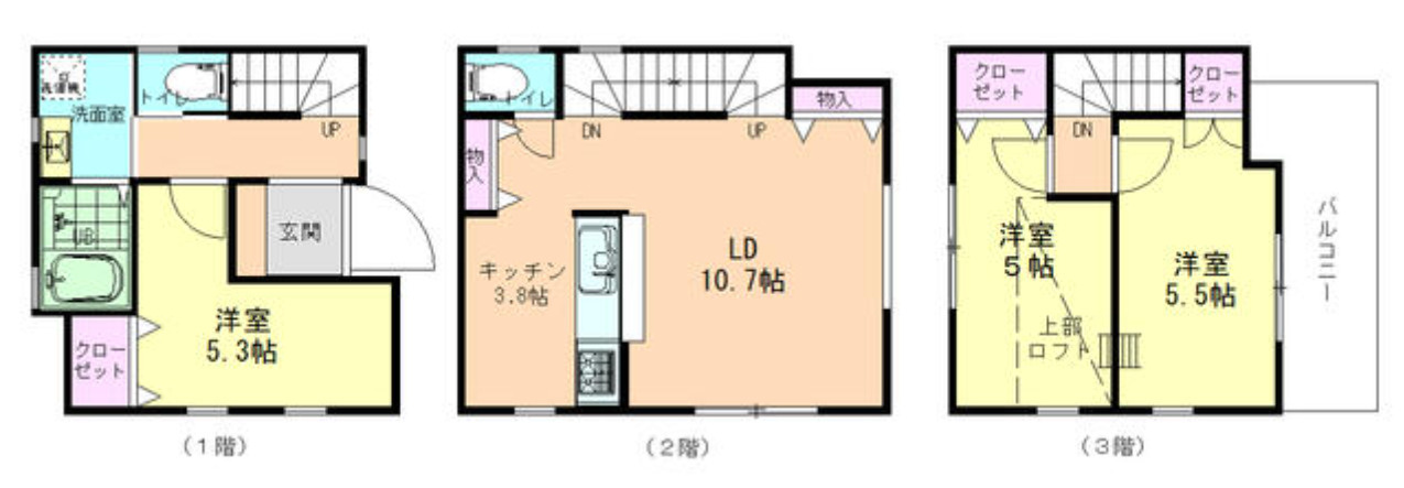 横浜市磯子区中浜町 新築戸建て【仲介手数料無料】の間取り