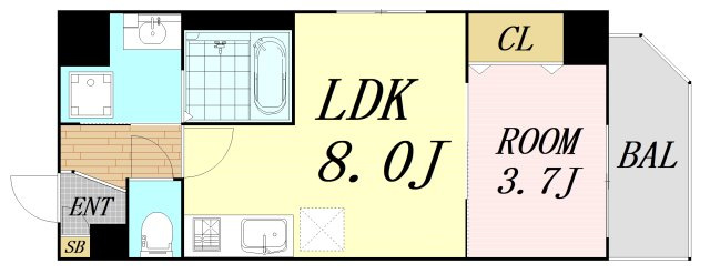 (仮称)ジーグランデ九条　仲介手数料無料の間取り