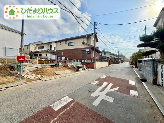 野田市岩名第9　新築戸建　2号棟の前面道路含む現地写真|2026.1現地写真です(^^)/2号棟