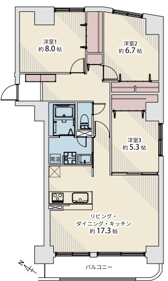 グレートヒル北18条の間取り