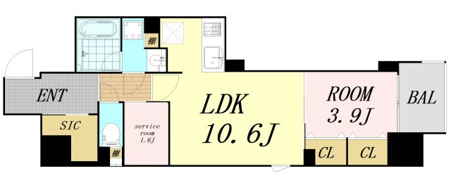 アーバネックス堺筋本町　仲介手数料無料の間取り