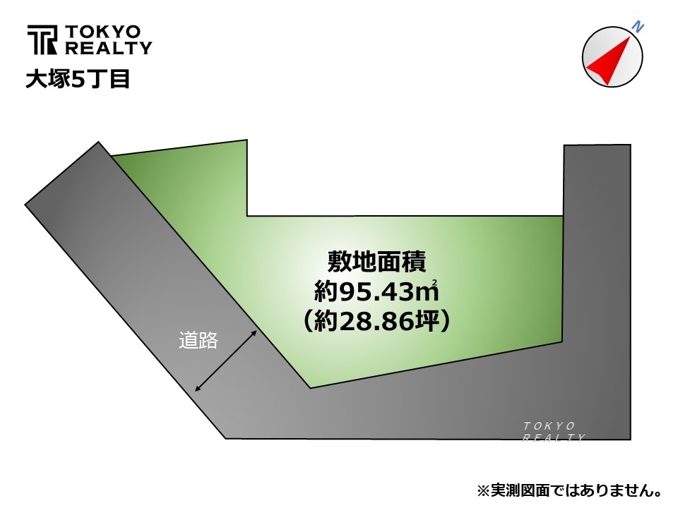 【TOKYO BASE】文京区大塚5丁目　建築条件無し売地の土地図|区画図

現地ご見学希望・資料請求などお気軽にお問い合わせ下さい！
03-5990-5201
