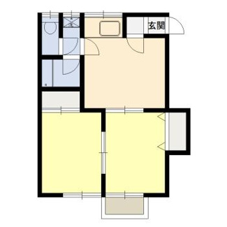 【間取り】 | 柿岡ハイツA棟