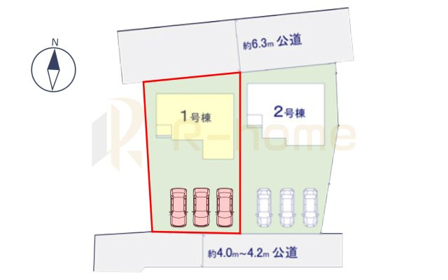 取手市本郷2期　新築戸建て　1号棟の区画図|大きなお買い物だからこそ、メリット・デメリットを伝えさせて頂きます。
R-homeにお任せください♪