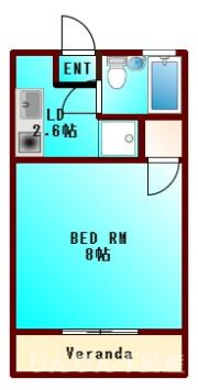 【間取り】 | ハイツ明日華2