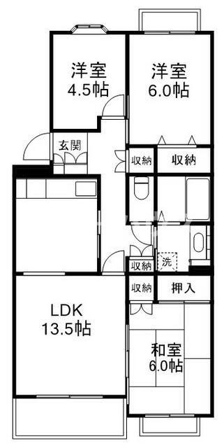 Ｔ’ｓ　ｇａｒｄｅｎ習志野台の間取り