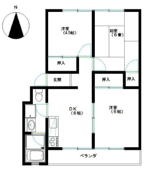 中邦マンション芦風荘の間取り
