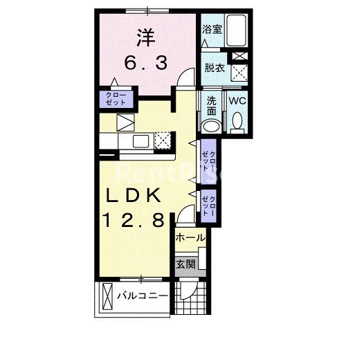 グラン・ソレイユＢの間取り|間取図