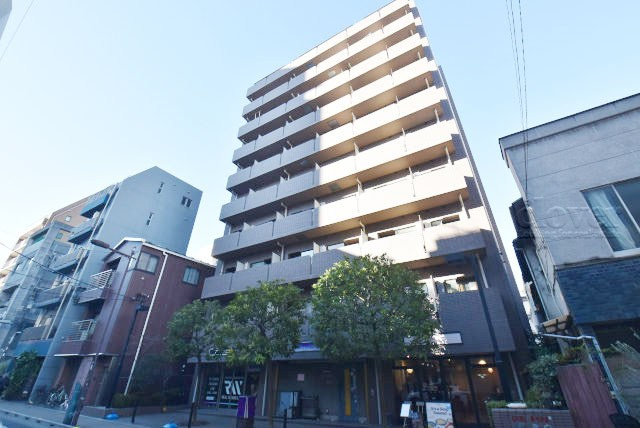 【現況写真】 | 浅草スカイレジテル | 前面道路と外観の様子です。～即日のご見学可能～　お問合せはお気軽にどうぞ。