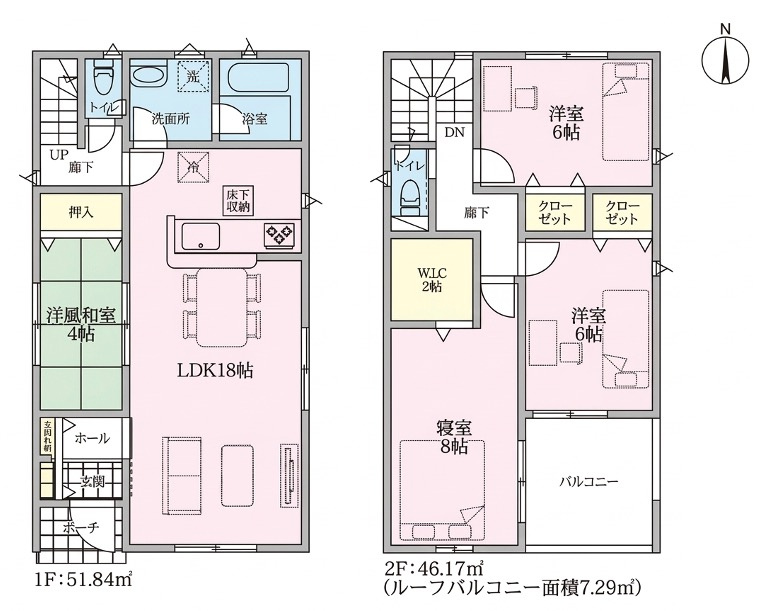 [新築住宅] 熊谷市赤城町 第3 全2棟の間取り