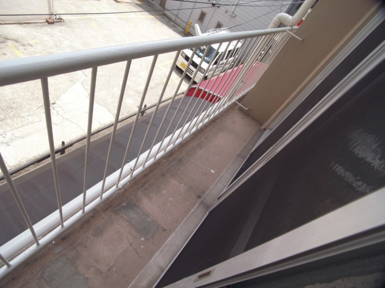 元町マンションのバルコニー