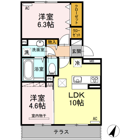 ハイムセラ宇土駅前の間取り