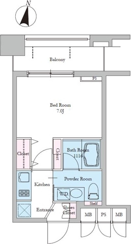 【間取り】 | 新品家具付きマンション音羽15(KaGood東京) | ※間取りと異なる場合は現状を優先します。