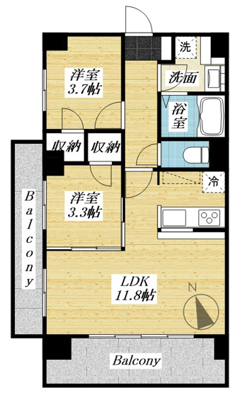 【間取り】 | センチュリー八王子ルミエール