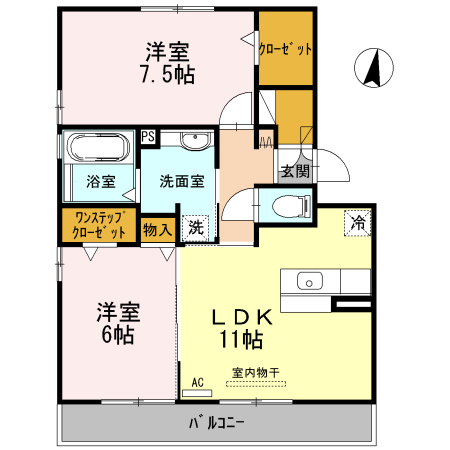 アゼリア B棟の間取り