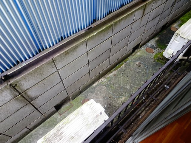 松林コーポのバルコニー