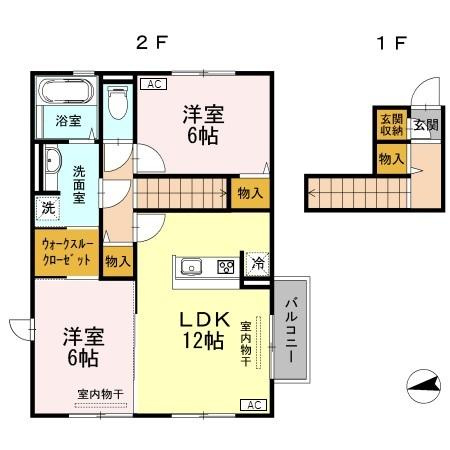 Ｄ-Ｒｏｏｍ・ＳＫ　Ⅳの間取り