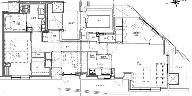 クリオ市谷薬王寺の間取り