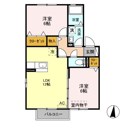 イーストヴィレッジ　Ｃの間取り