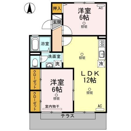 楠小路　B棟の間取り