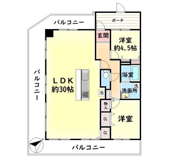 【間取り】 | 朝日プラザシティサザンコーストＡ棟　中古マンション