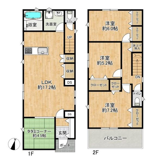 【間取り】 | 明石市大久保町高丘第1　新築戸建1号棟
